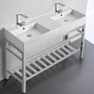 Console Bathroom Sink Modern Double Console Sink Vanity, 48